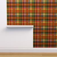 Custom Mostly Orange Madras Plaid Straight Set