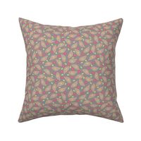 Mod Floral Damask Leaves Gray