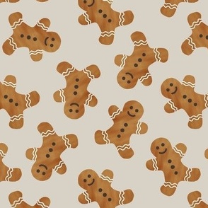 gingerbread mand cookie toss - beige