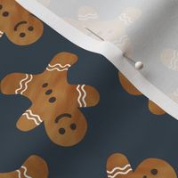 gingerbread man cookie toss - dark blue