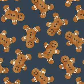 gingerbread man cookie toss - dark blue