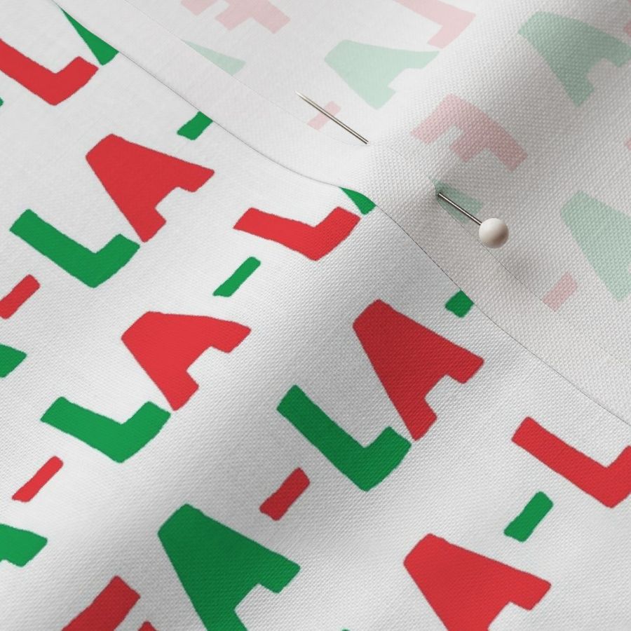 FA-LA-LA-LA-LA - red and green - holiday fabric