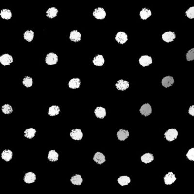 White dots on black