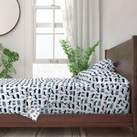 Woodland Animals - Navy + Mint Buffalo Plaid Baby Nursery Kids Children Baby Boy Bedding