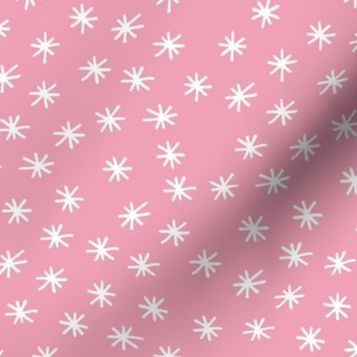 Rose Pink Twinkle Hand Drawn Geometric Pattern Baby Girls GingerLous