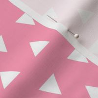 Triangles – Pink  + White Triangle Geometric Baby Girl Kids