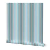 Seaside Summer Vertical Stripes - Wide White Ribbons with Black and Summer Sky Blue - Small Scale - Small Scale-ch