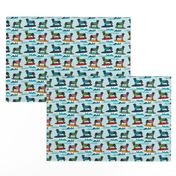 black labrador fabric lab surfing design summer tropical surf fabric