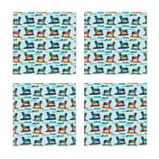 black labrador fabric lab surfing design summer tropical surf fabric