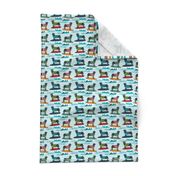 black labrador fabric lab surfing design summer tropical surf fabric