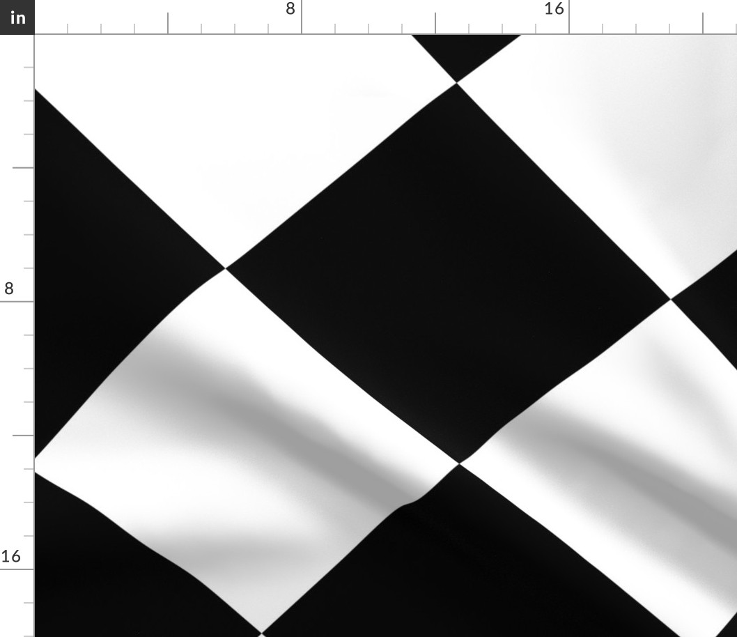 Wonderland Chessboard ~ Check ~ Black and White ~ Large