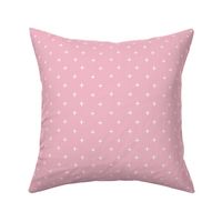 White Crosses (pink kiss) Coordinates with Sloth patchwork fabric, Design PR