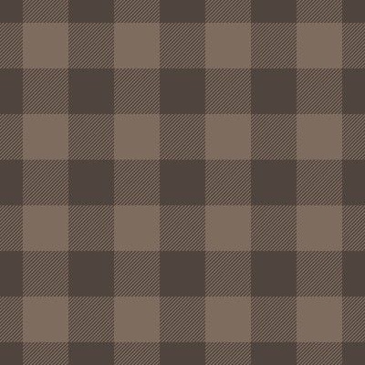 Dark Brown Plaid Fabric, Wallpaper and Home Decor | Spoonflower