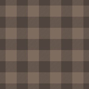 1" Dark Brown Plaid