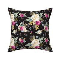 Western Autumn Mauve Flower - Charcoal