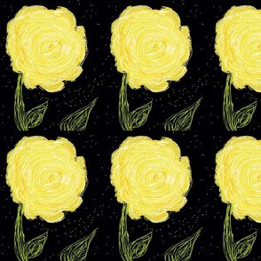 Shiny yellow rose