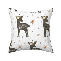 8" Western Autumn Hello Deer / white