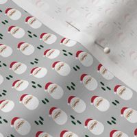 (micro print) santa claus - green trees // holiday fabric