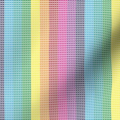Cross Stitch Stripes rainbow