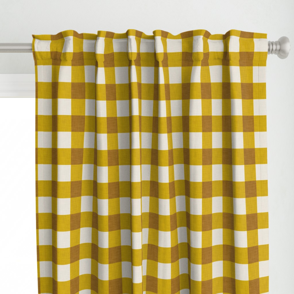 gingham mustard