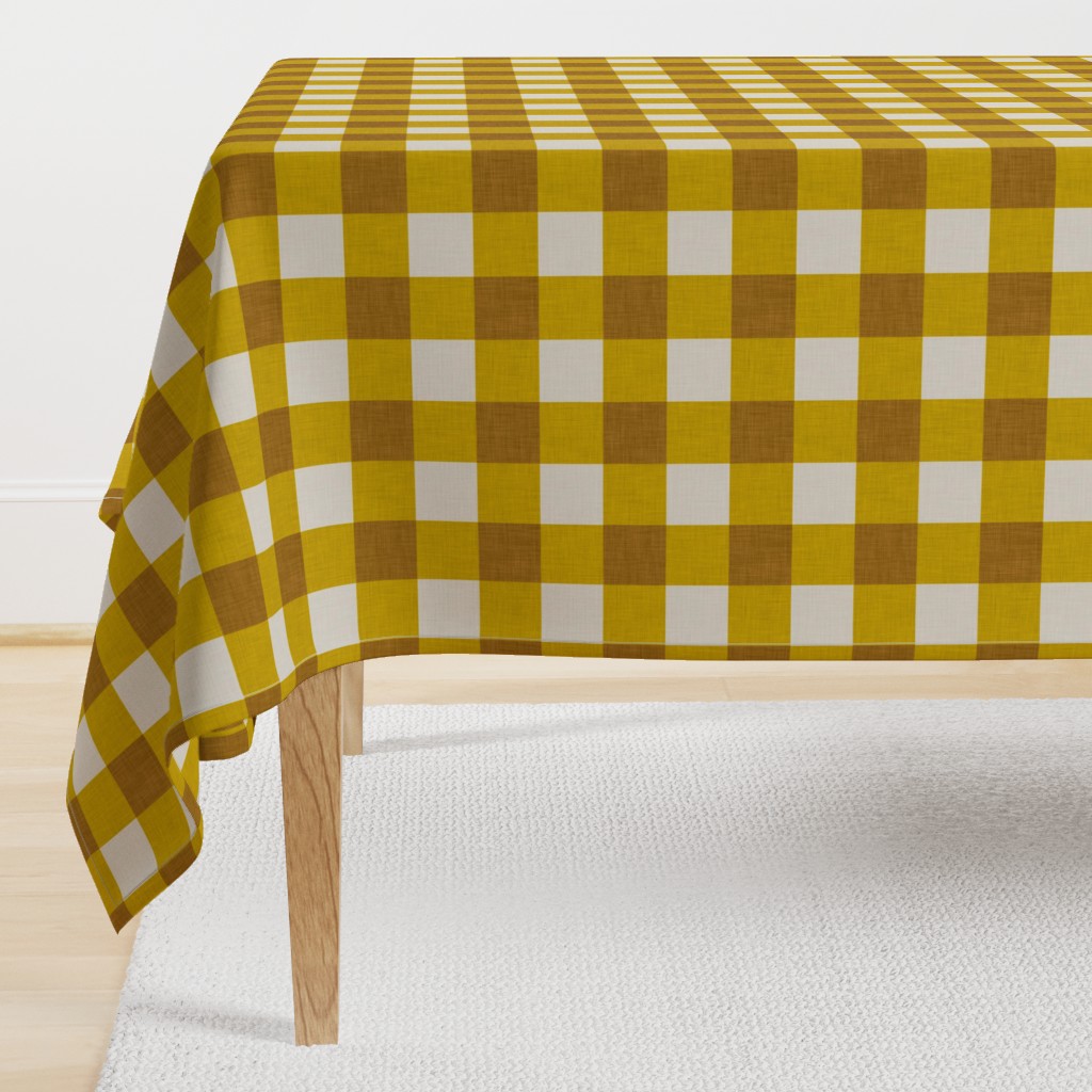 gingham mustard