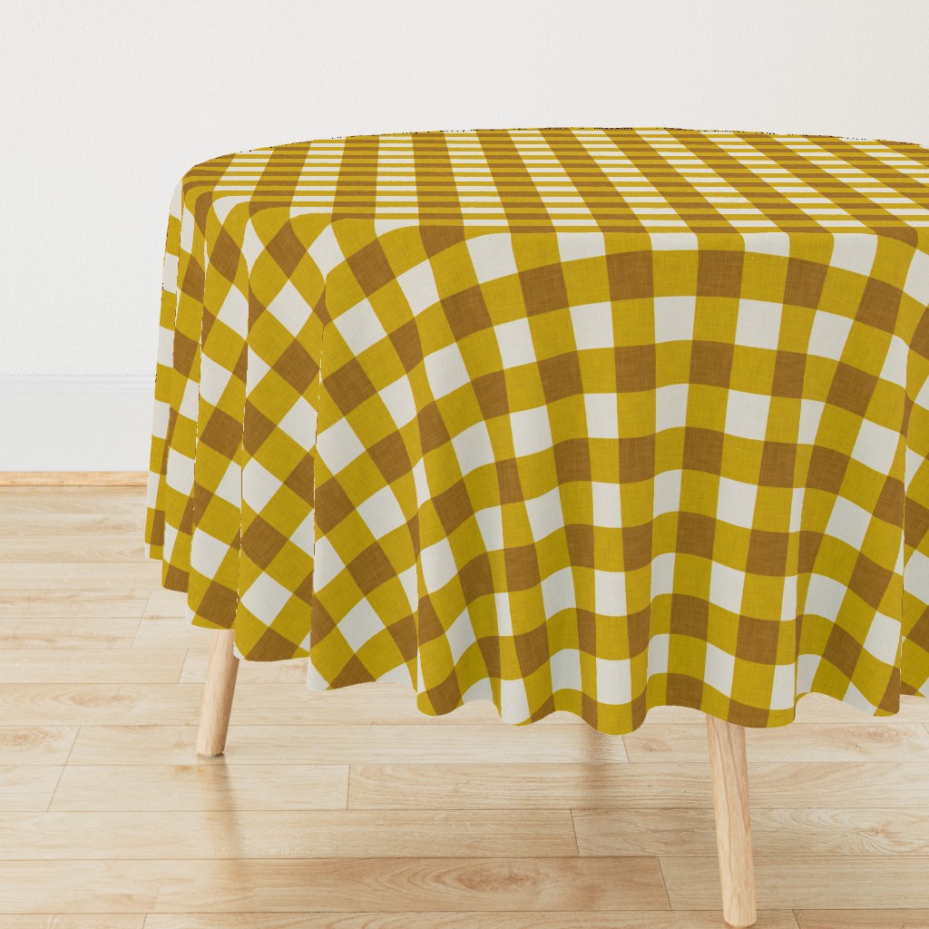 gingham mustard