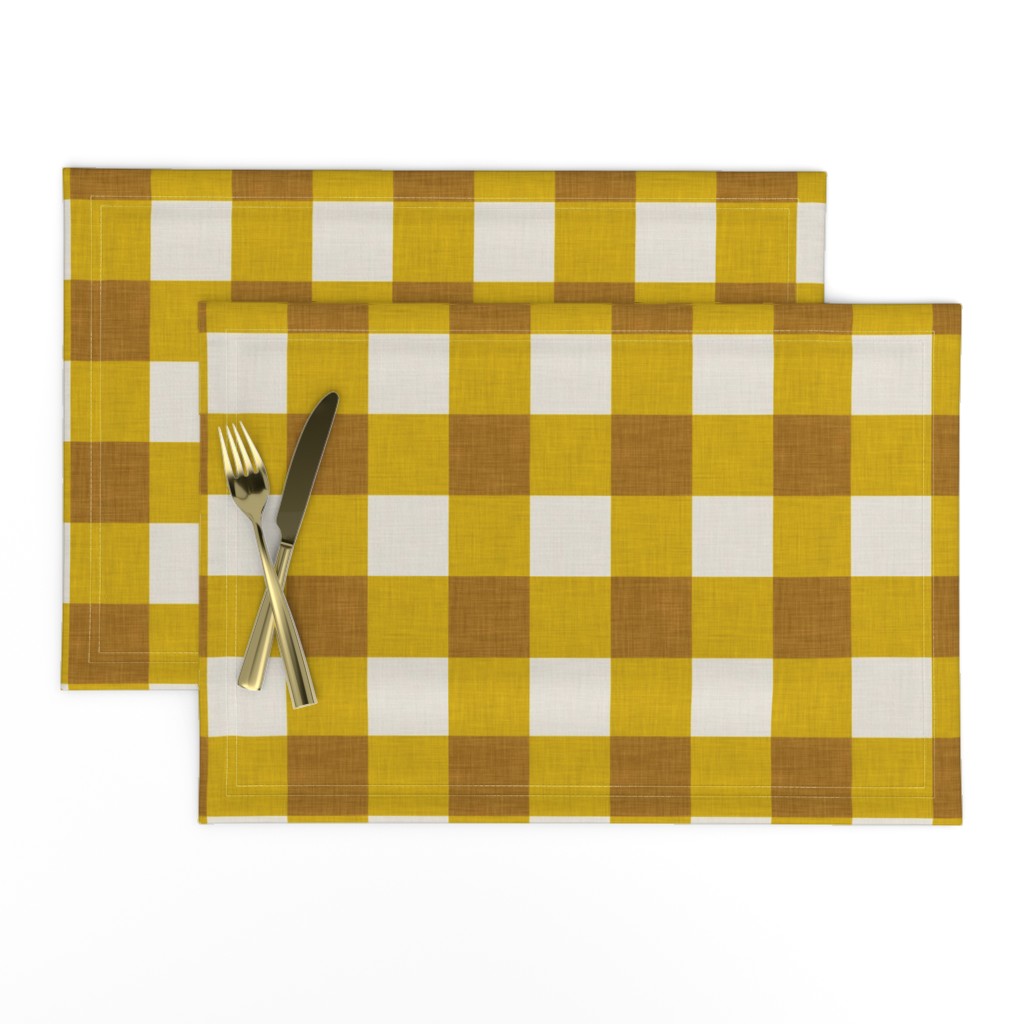 gingham mustard