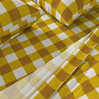 gingham mustard