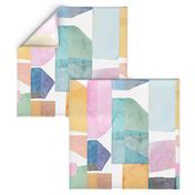 Watercolor abstract blocks