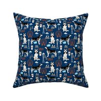 Husky Seattle Washington dog lover pet fabric navy