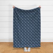 Husky Seattle Washington dog lover pet fabric navy