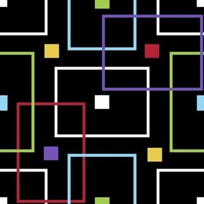 Coloured Squares Black