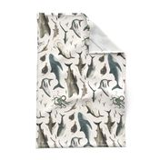 Shark {large} tea towel