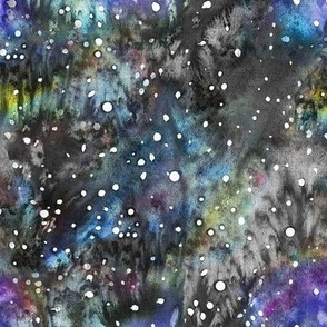 Technicolor Watercolor Galaxy Backdrop
