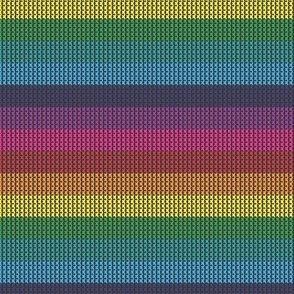 Cross Stitch Stripes dark rainbow