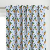 Primitive country pineapples - slate blue