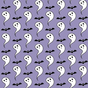 bat and ghost - lilac