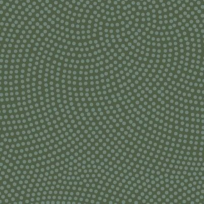 Fibonacci-flower polkadots - slate on olive