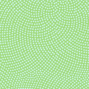 Fibonacci-flower polkadots - pale blue on light green