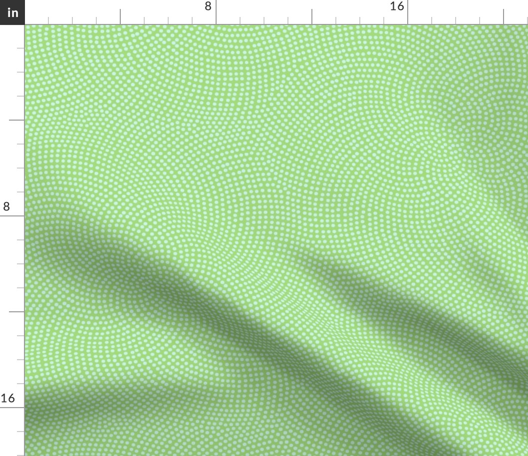 Fibonacci-flower polkadots - pale blue on light green