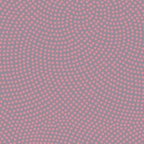 Fibonacci-flower polkadots - pink on warm grey