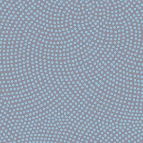 Fibonacci-flower polkadots - light blue on grey