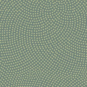 Fibonacci-flower polkadots - sage on slate