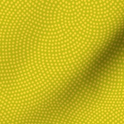 Fibonacci-flower polkadots - yellow on wasabi