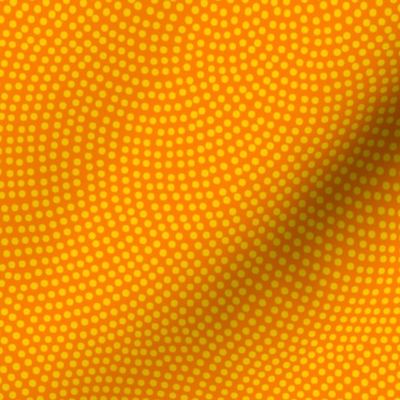 Fibonacci-flower polkadots - saffron and yellow