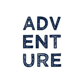 adventure quilt block (6") - navy