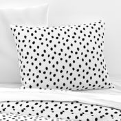 Black and white spots abstract geometric scandinavian pattern