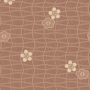 Japanese Wavy Lines Brown Neutral