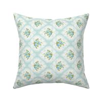 Rotated Aqua Cameo Roses by paris bebe fabrics-ed