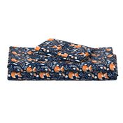 Fox - Sleepy Foxes (navy) Baby Nursery Woodland Animals Kids Childrens Bedding N10